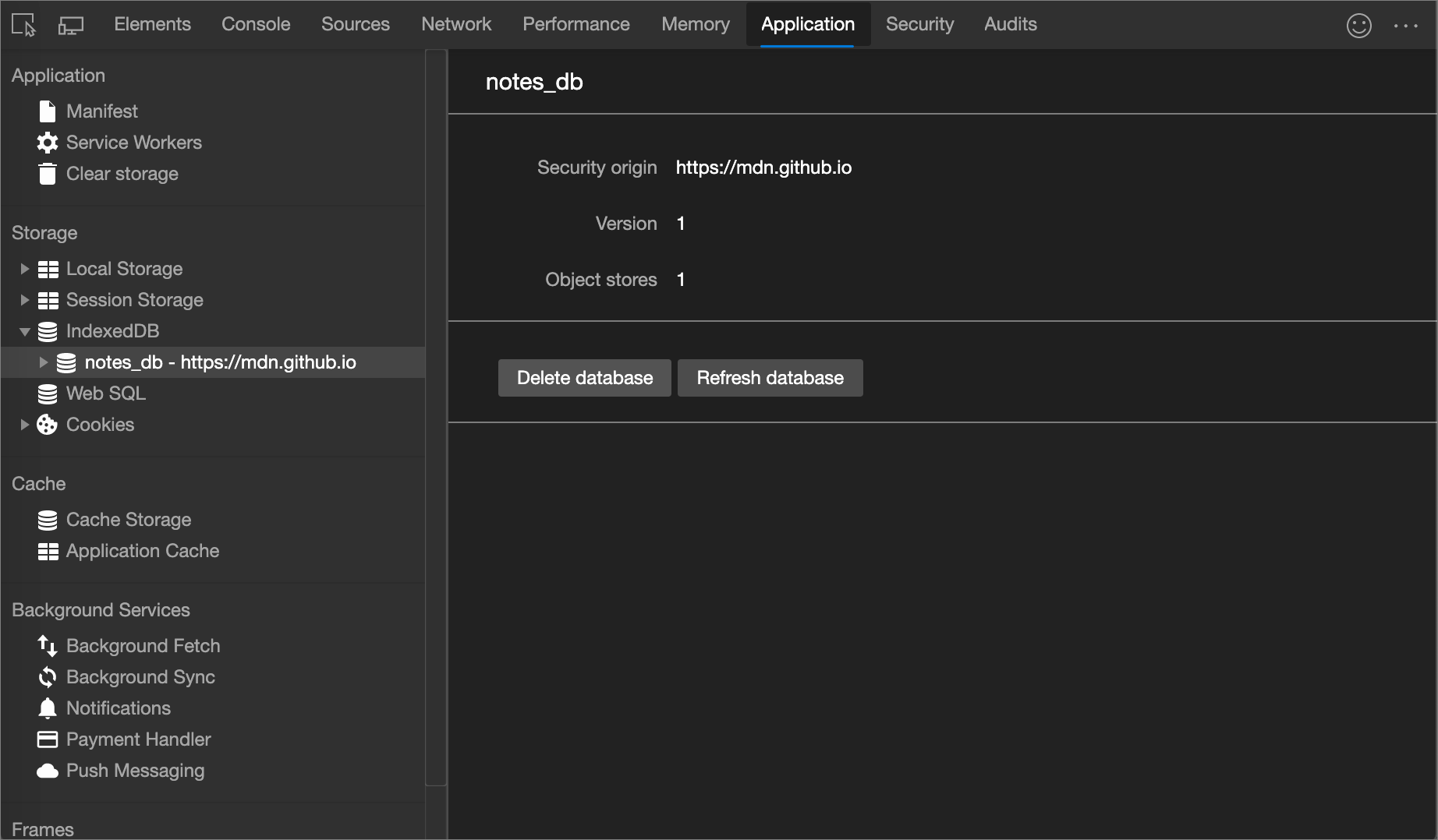 IndexedDB データの表示と変更 Microsoft Edge Development Microsoft Learn
