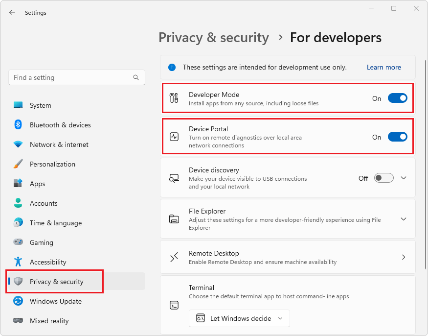 リモート デバッグ デスクトップ View2 WinUI 2 (UWP) アプリ Microsoft Edge Developer