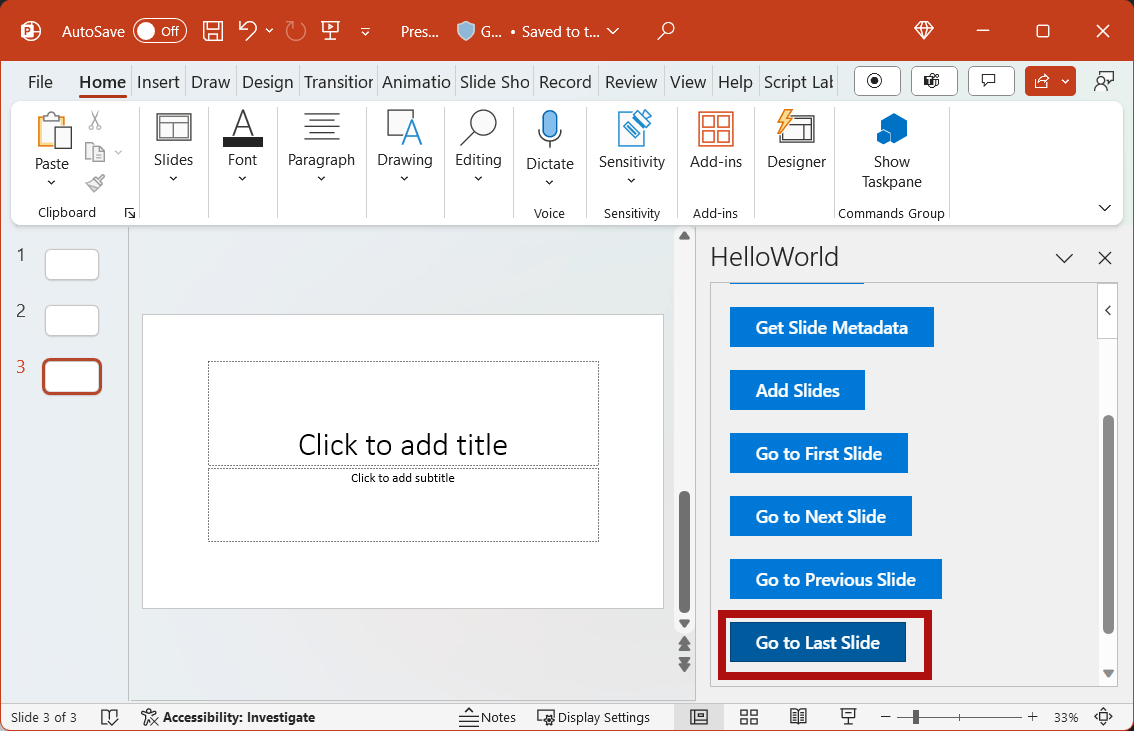 PowerPoint アドインのチュートリアル Office Addins Microsoft Learn
