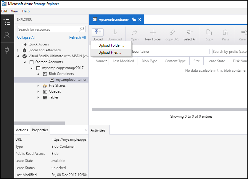 手順 4 AppSource パッケージを Azure ストレージ に保存し、SAS キーで URL を生成する Power
