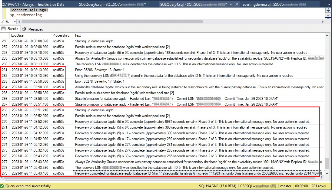 状態を元に戻す可用性グループ データベースのトラブルシューティング SQL Server Microsoft Learn
