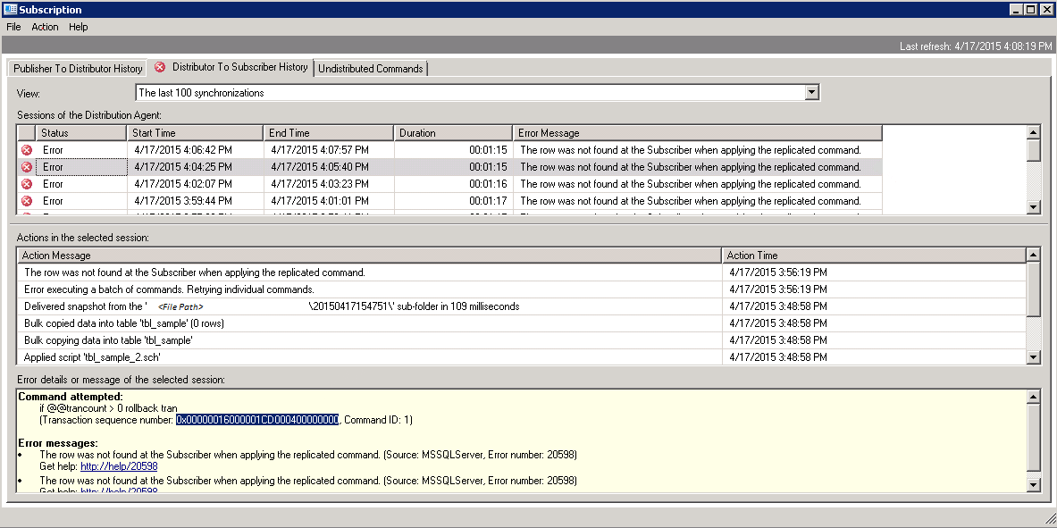 エラー 20598 のトラブルシューティング SQL Server Microsoft Learn