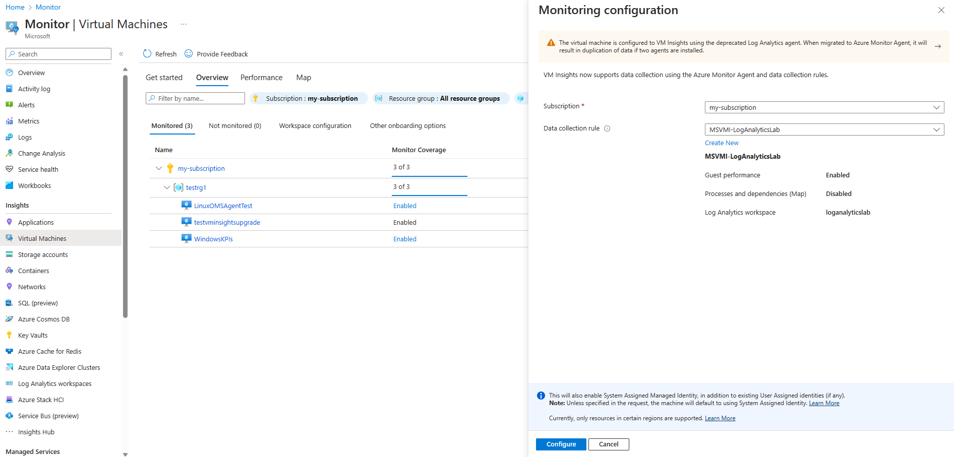Enable VM insights in the Azure portal Azure Monitor Microsoft Learn