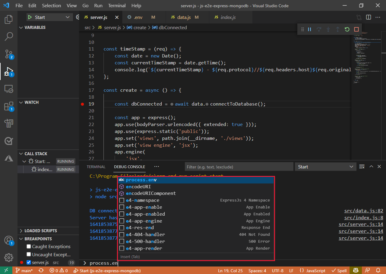 Visual Studio Code를 사용하여 Node.js 개발 JavaScript on Azure Microsoft Learn