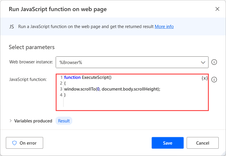 웹 페이지의 스크롤 Power Automate Microsoft Learn