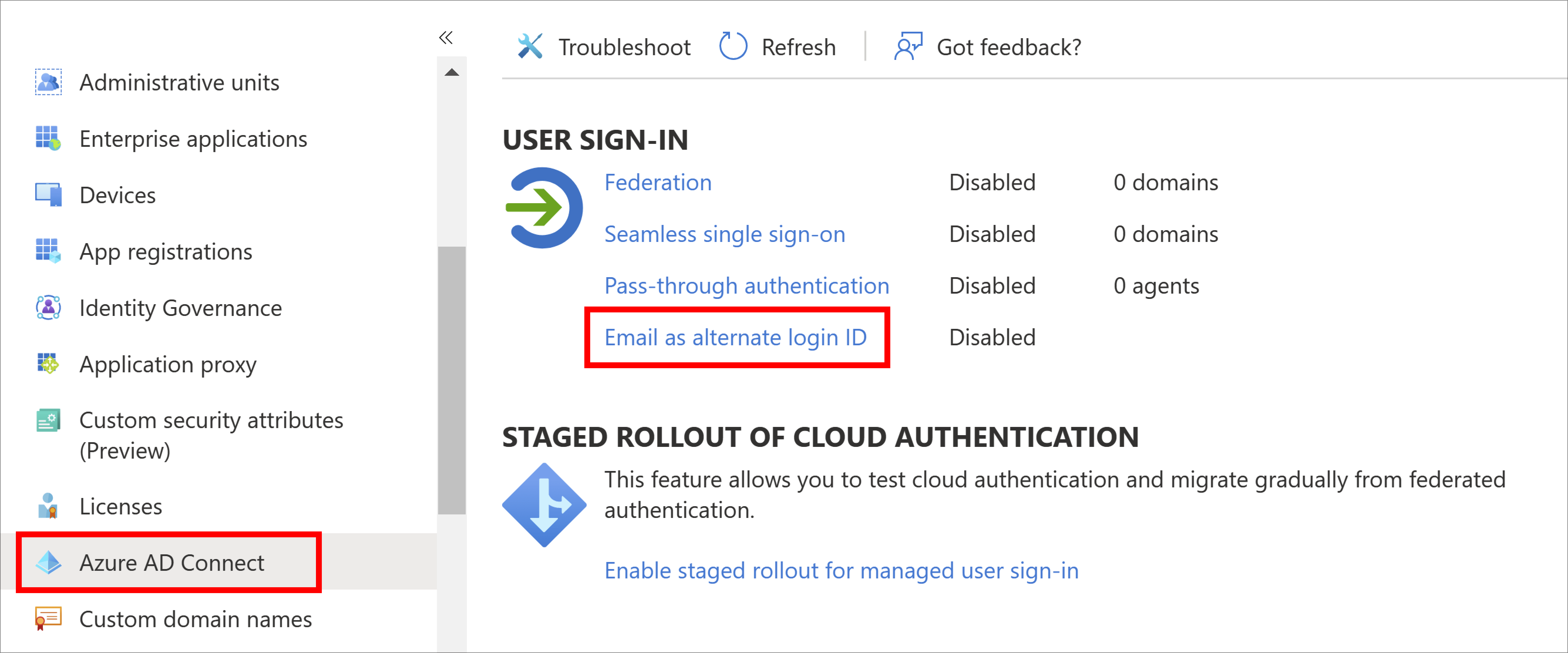 Iniciar sessão no Microsoft Entra ID com o email como um ID de início