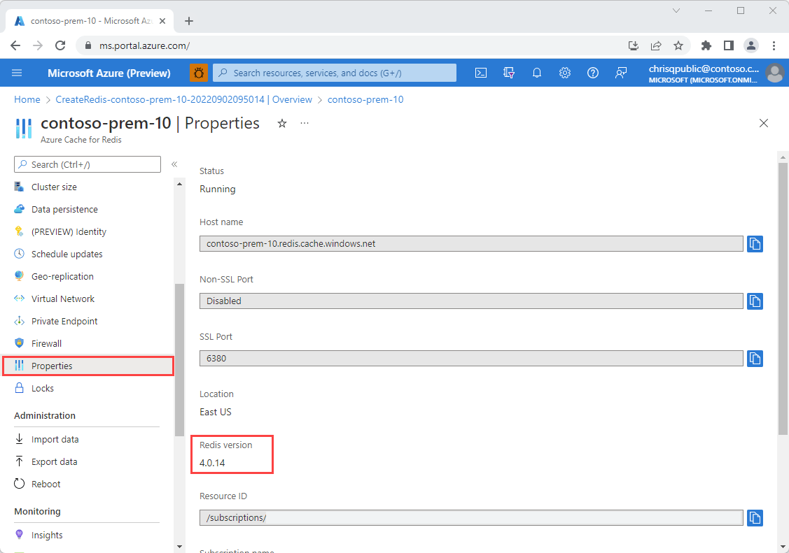 Como atualizar a versão do Redis do Cache do Azure para Redis Azure