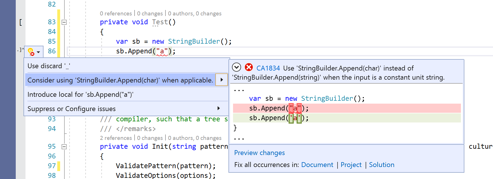 Stringbuilder Append