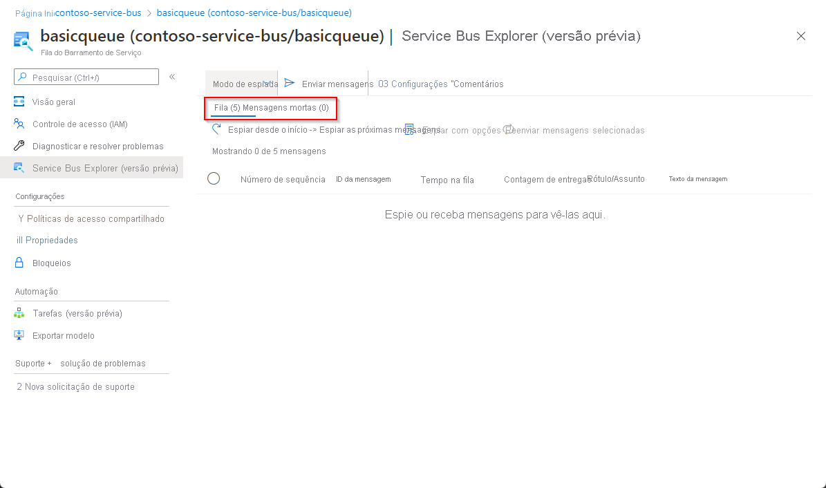 Usar o Azure Service Bus Explorer para executar operações de dados