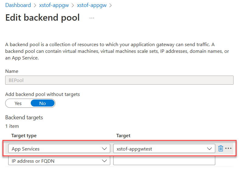 Manage traffic to App Service Azure Application Gateway Microsoft Learn