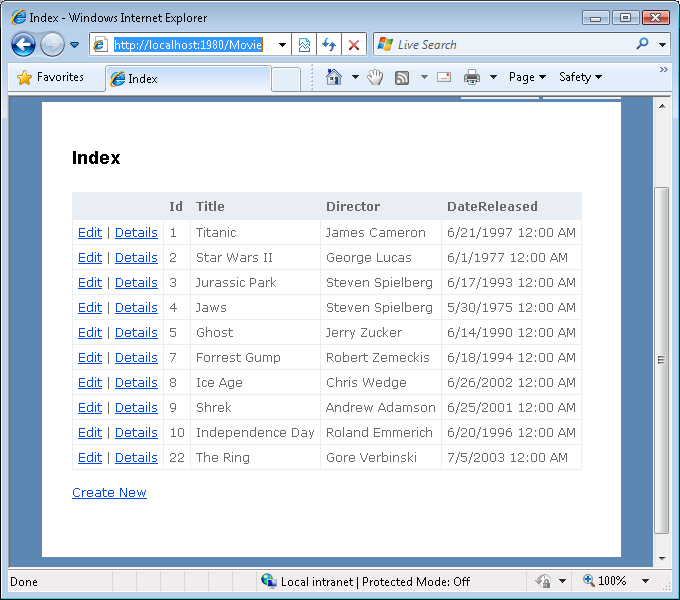 Veritabanı Verileri Tablosunu Görüntüleme (C) Microsoft Learn