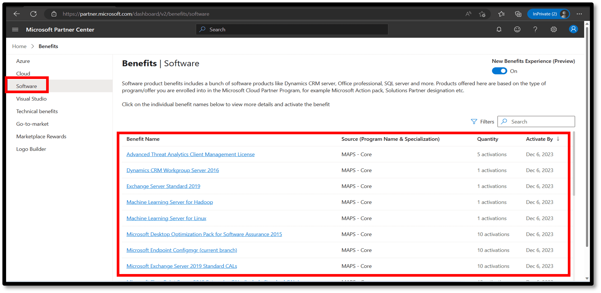Yazılım avantajları Partner Center Microsoft Learn