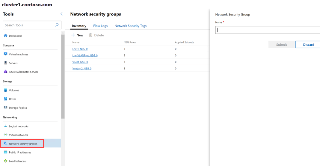 使用 Windows Admin Center 配置网络安全组 Azure Stack HCI Microsoft Learn