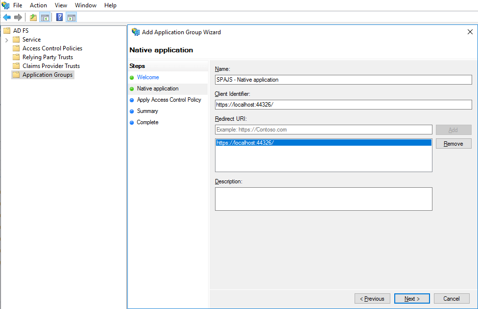 使用 OAuth 和 ADAL.JS 和 AD FS 2016 或更高版本生成单页  应用程序 Microsoft Learn