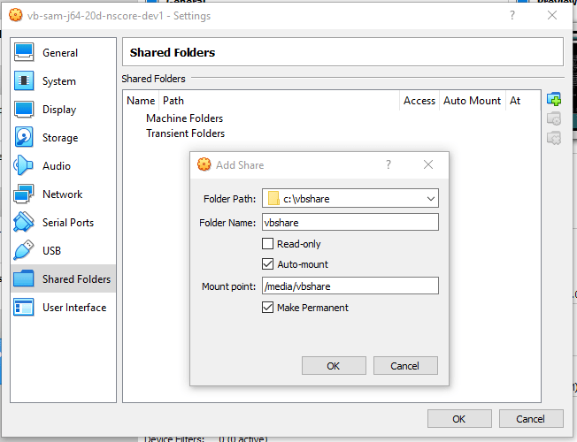Shared Folders Learn / VirtualBox