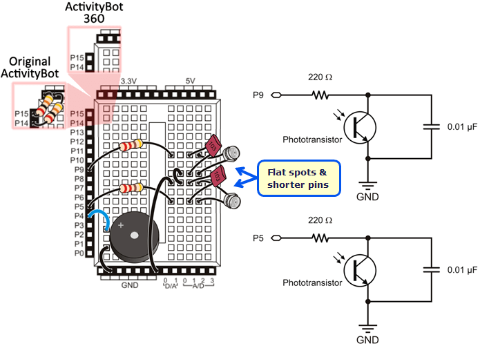 Build the Light Sensor Circuits