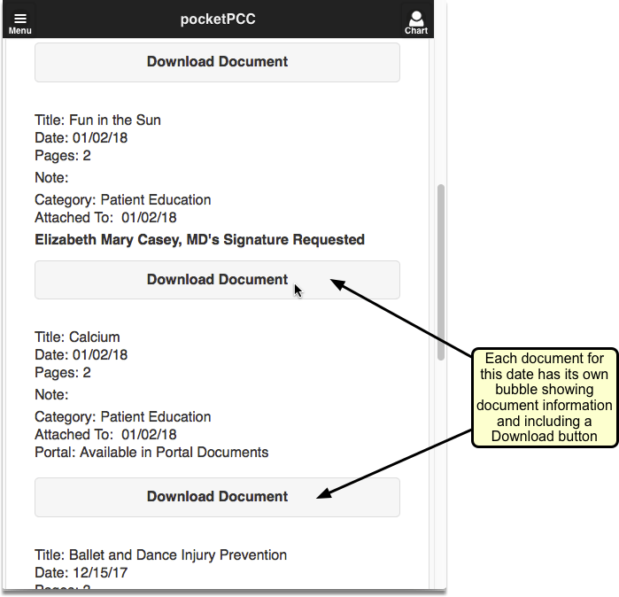 Review a Patient's Chart in pocketPCC PCC Learn