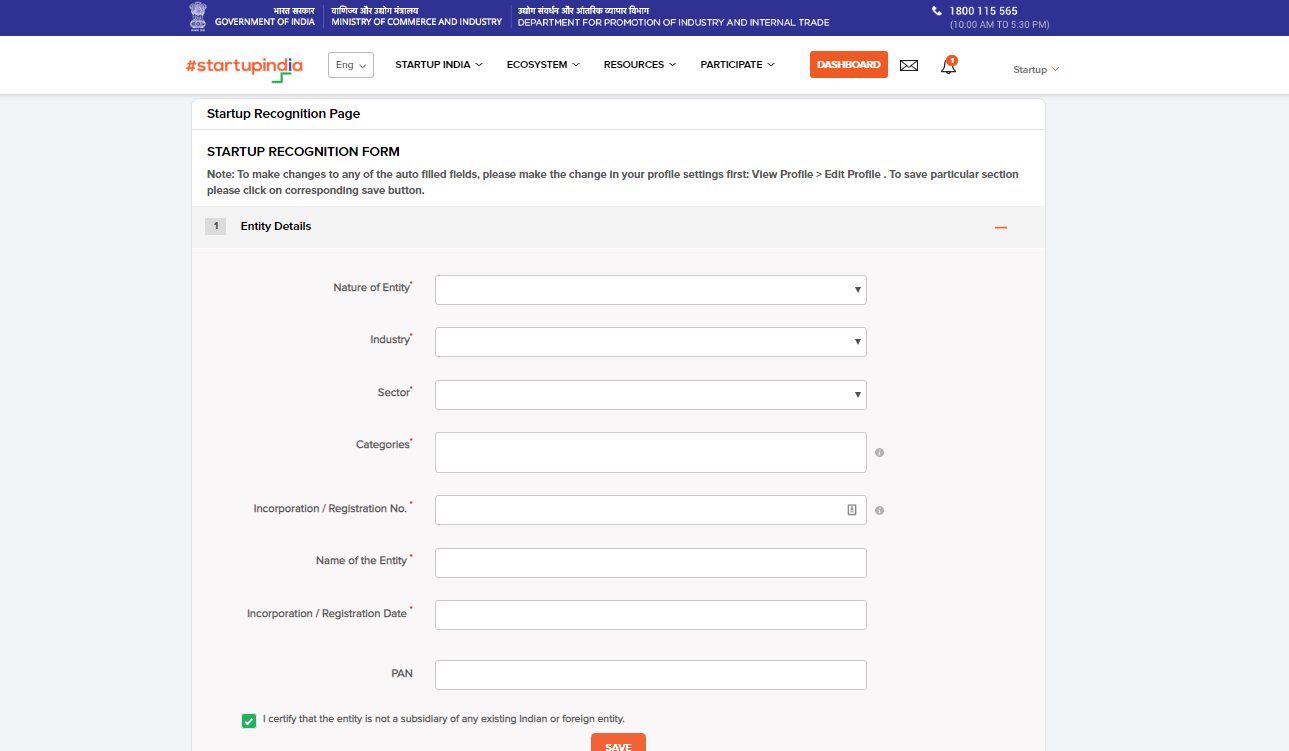 Search Startup India