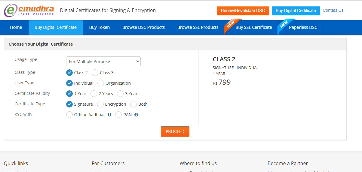How to apply for DSC through eMudra? Learn by Quicko
