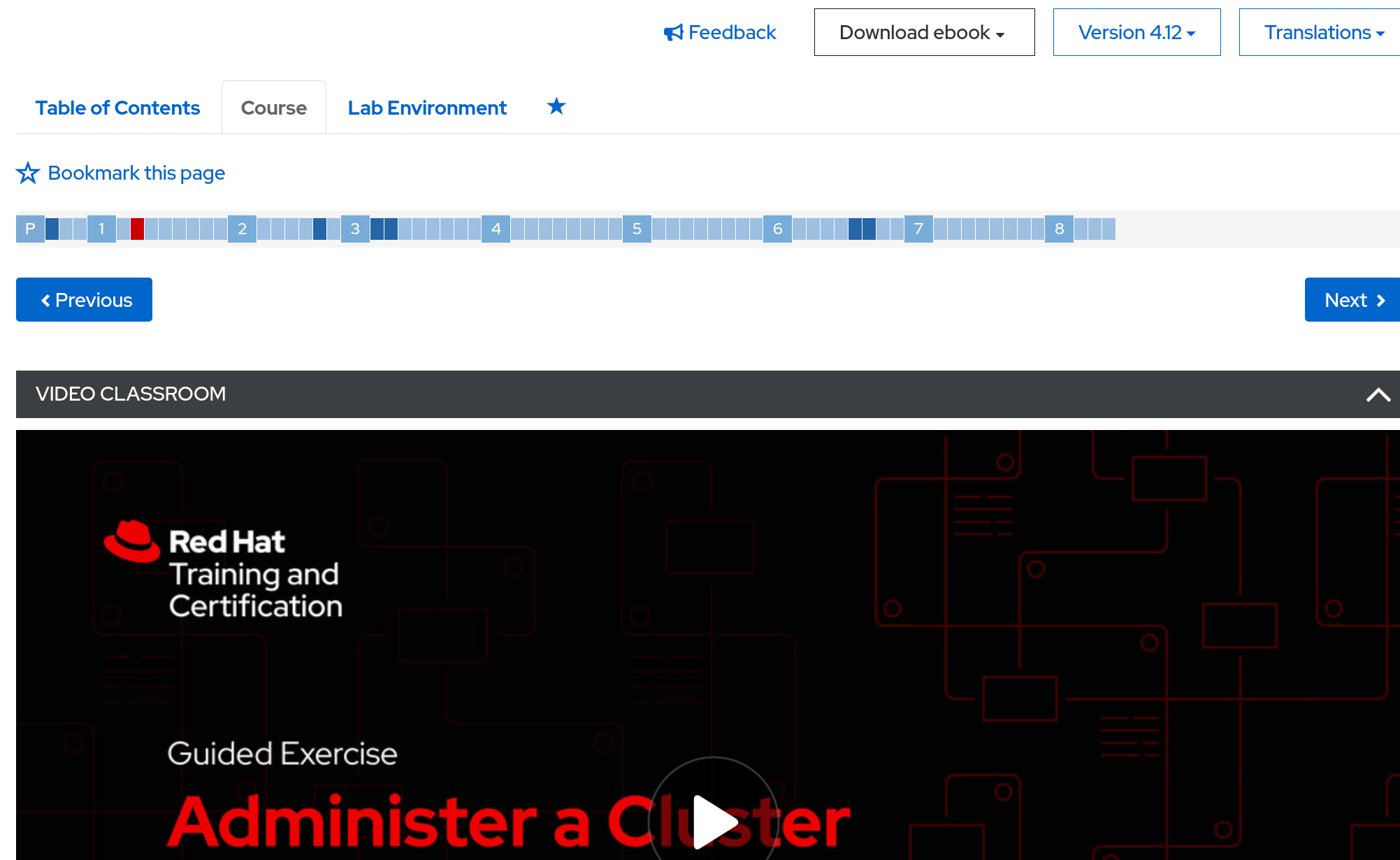 Video classroom courses for DO180 and DO280 for v Red Hat