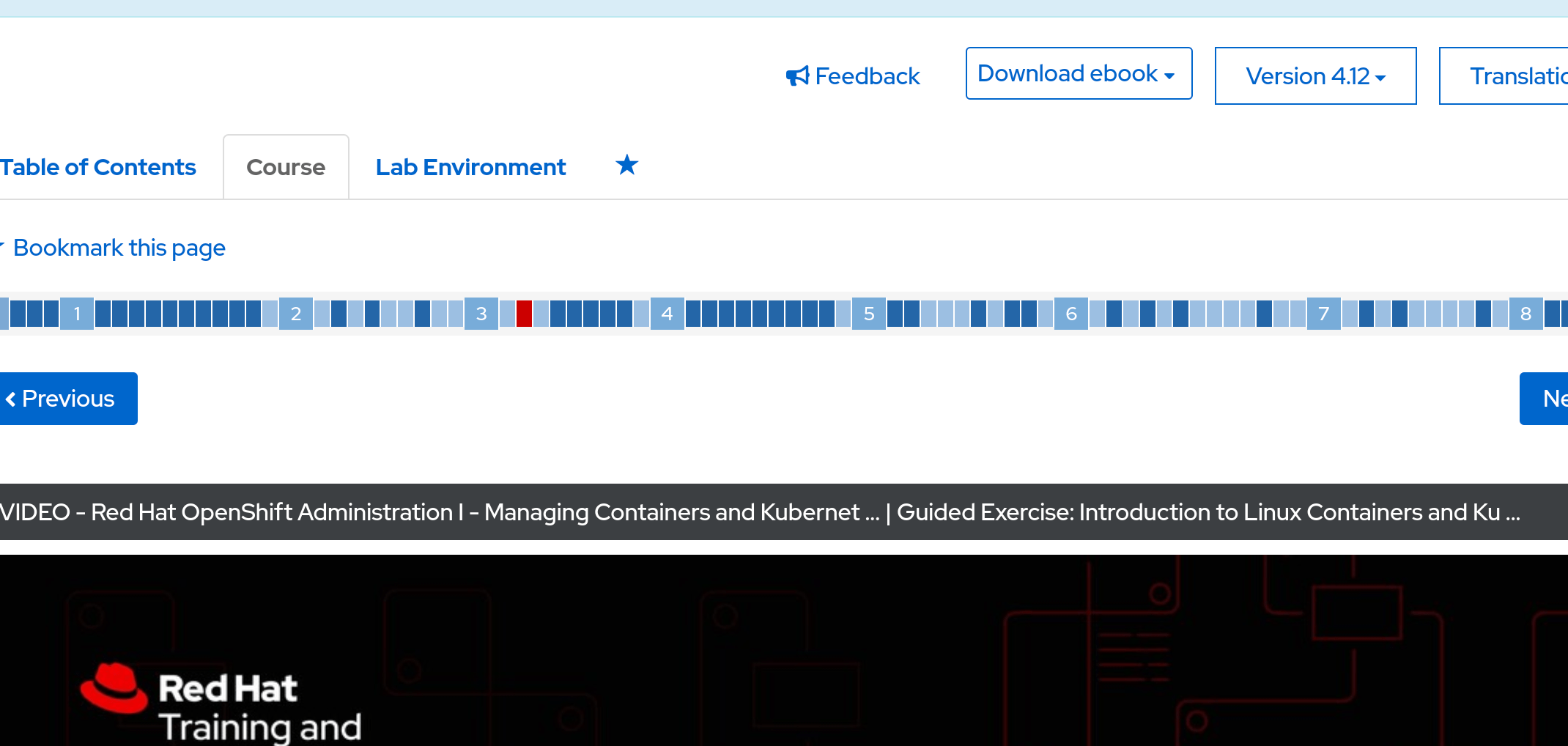 Solved Version 4.12.2 versus 4.12 of DO180 course? Red Hat Learning