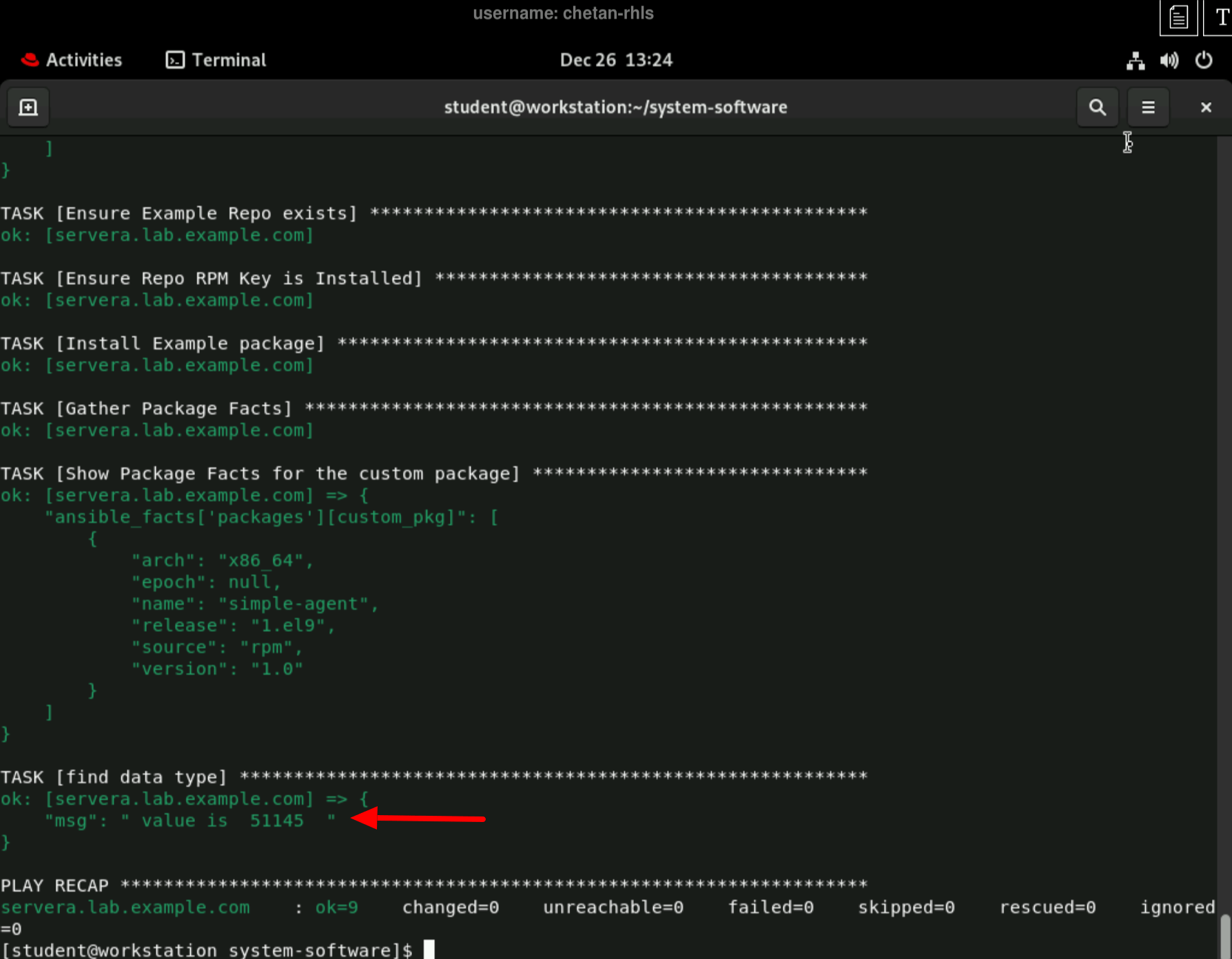 Solved How to print a dictionary value from ansible_facts... Red Hat