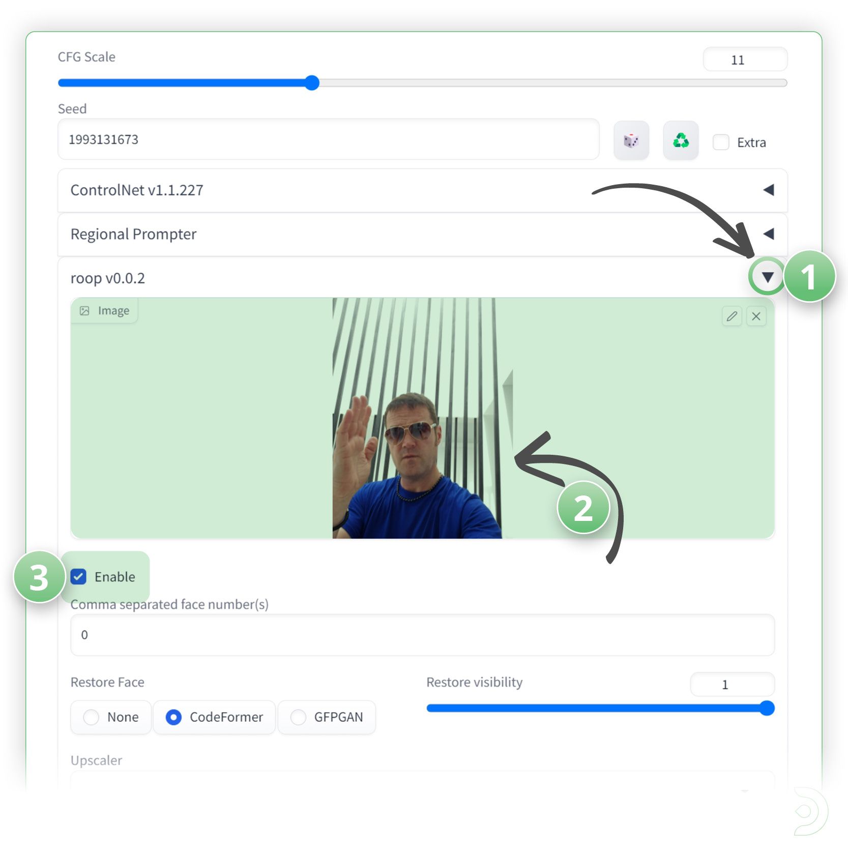 Face swapping with ReActor!