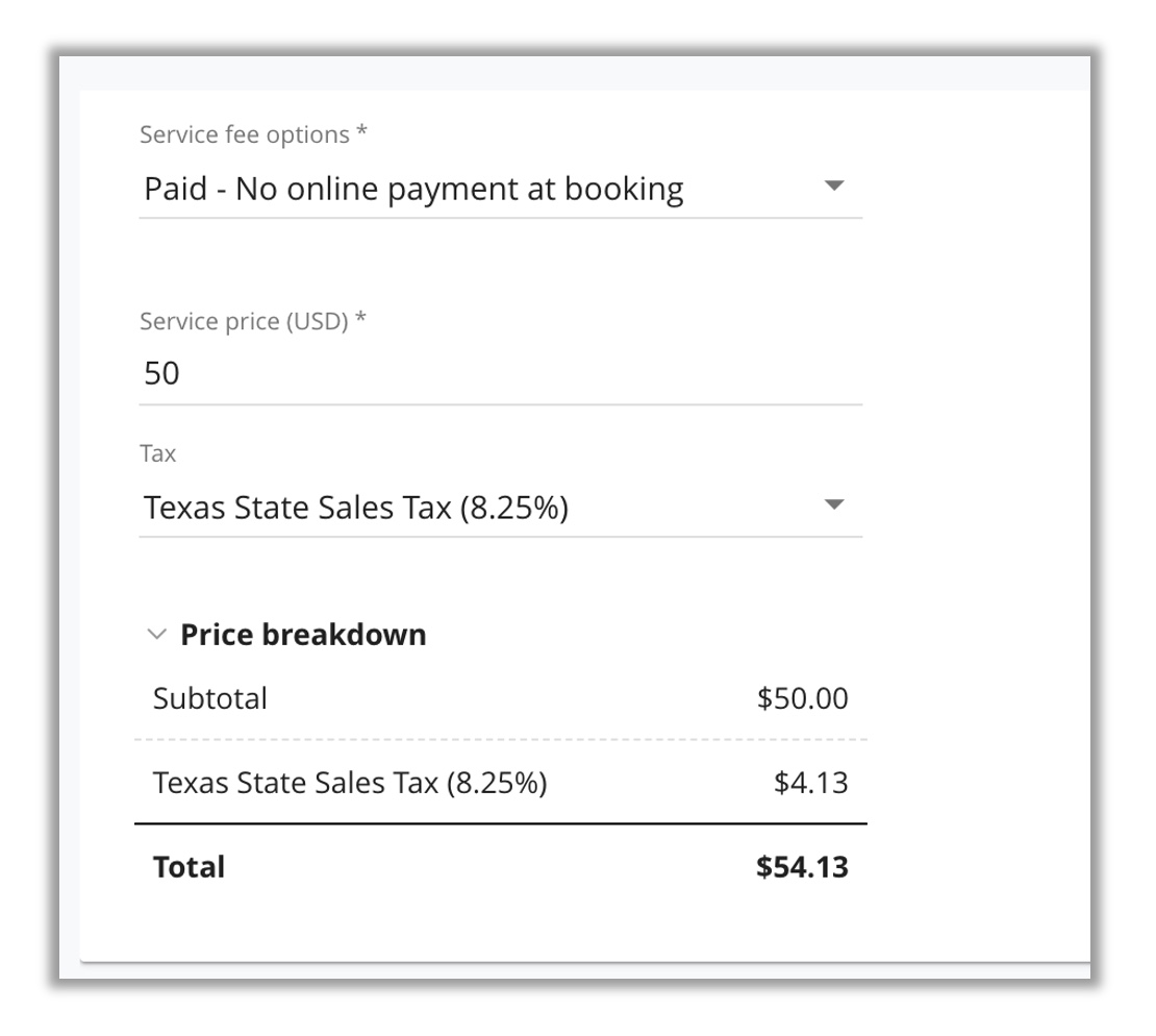 Adding Tax to Services Thryv