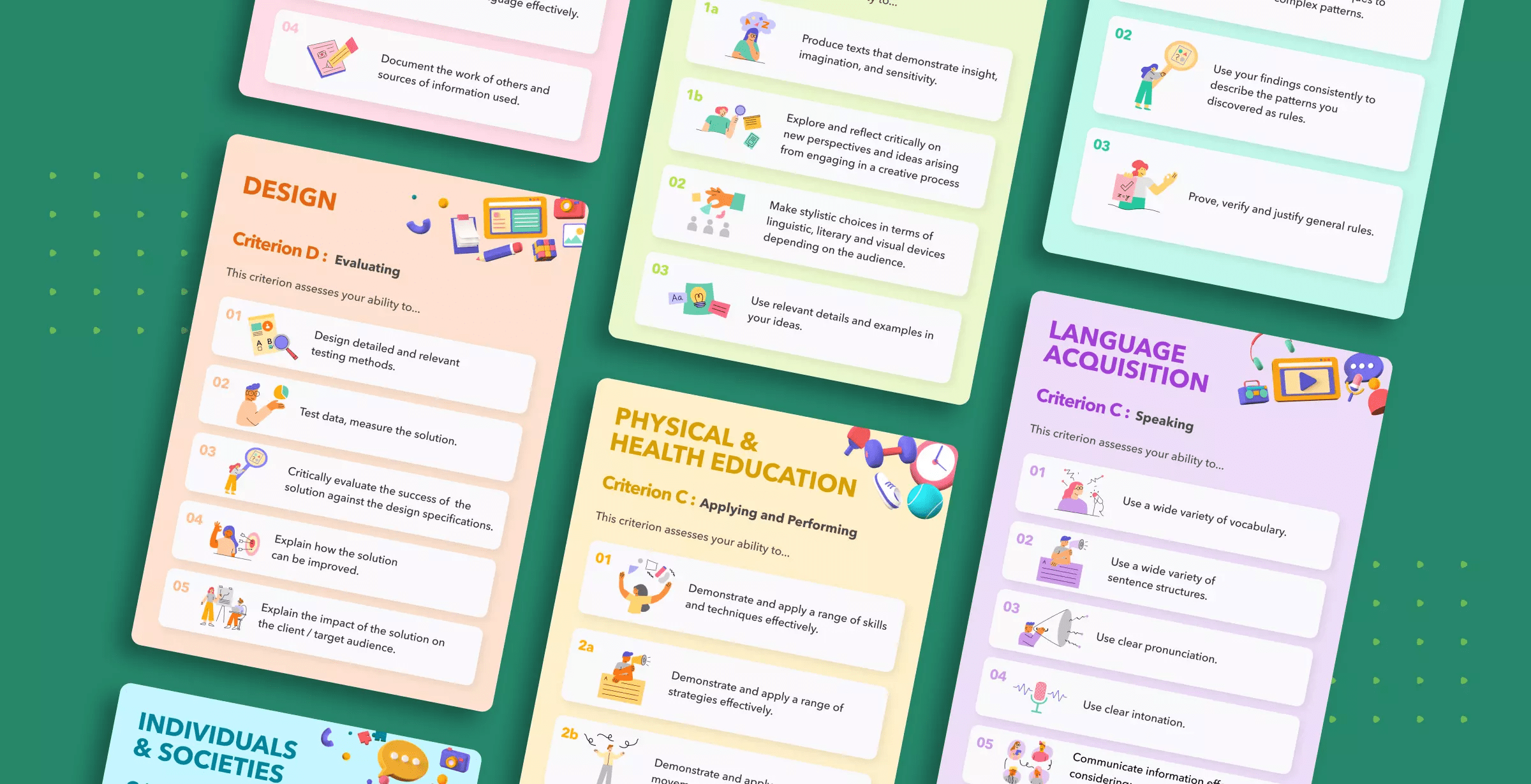 Visual MYP Assessment Criteria Handouts Toddle Learn