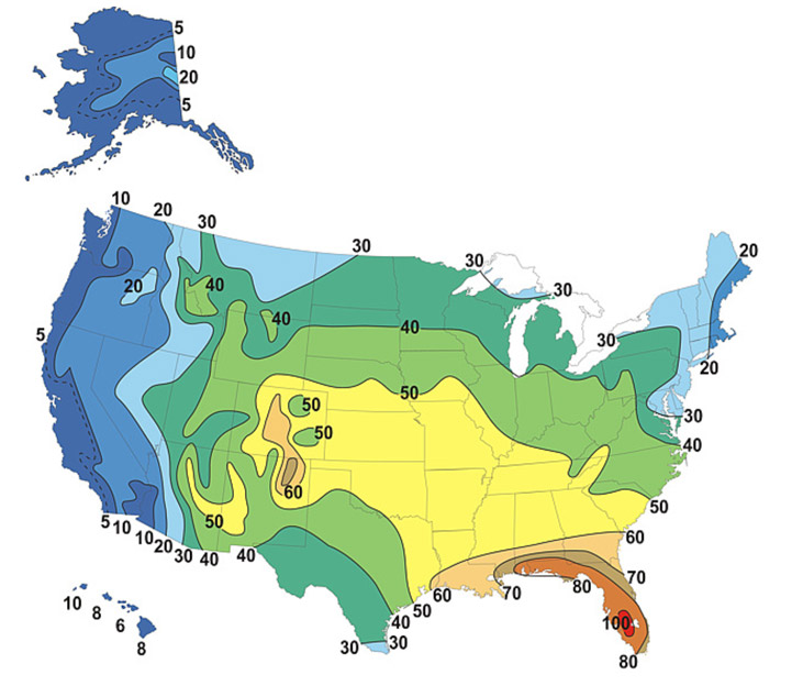 Thunderstorms Tennessee Climate