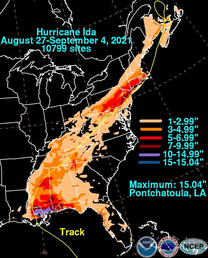 Rainfall And Flooding Hurricane Ida