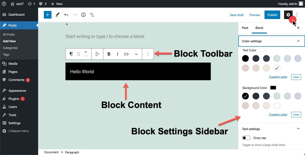 How to Create a Post or Page with the WordPress Block Editor Learn