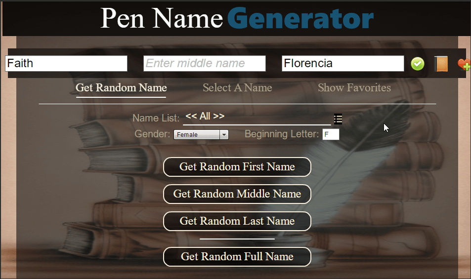 Pen Name Generator 4 — Work1099