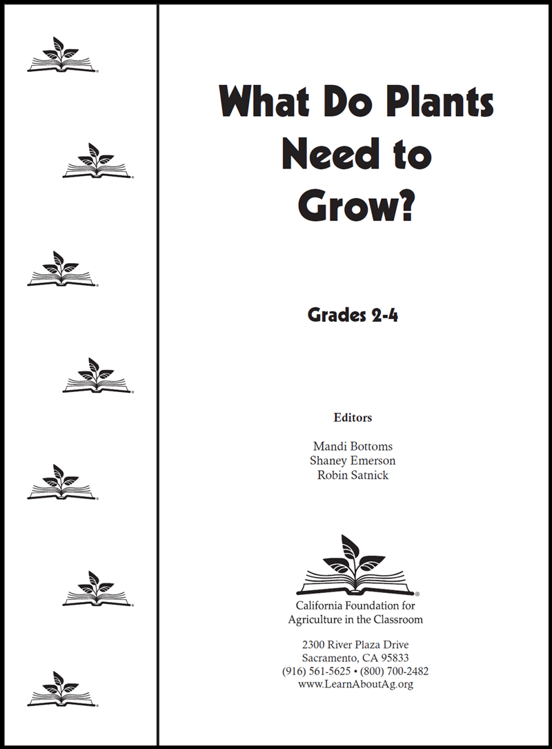 LearnAboutAg...Plant Nutrition California Agriculture in the Classroom