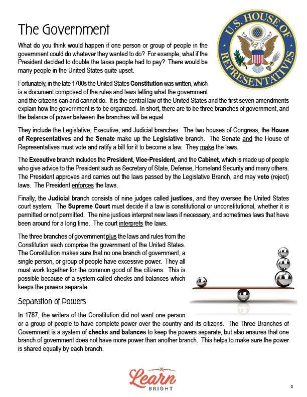 Checks and Balances, Free PDF Download - Learn Bright