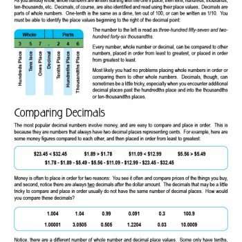 Comparing Decimals, Free PDF Download - Learn Bright