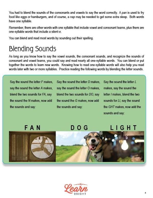 Decoding 1-Syllable Words, Free PDF Download - Learn Bright