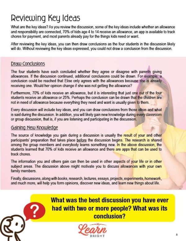 Drawing Conclusions from Discussions, Free PDF Download Learn Bright