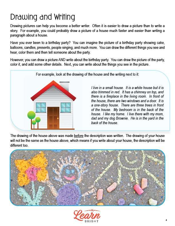 Drawing and Writing, Free PDF Download Learn Bright