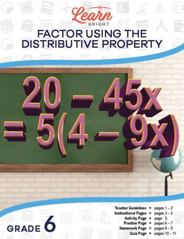Factor Using the Distributive Property, Free PDF Download - Learn Bright