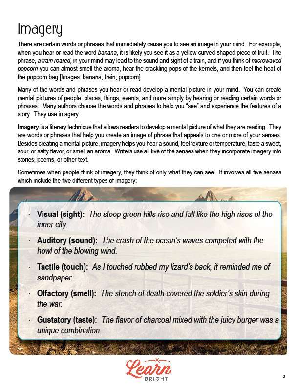 Interpreting and Using Imagery, Free PDF Download Learn Bright