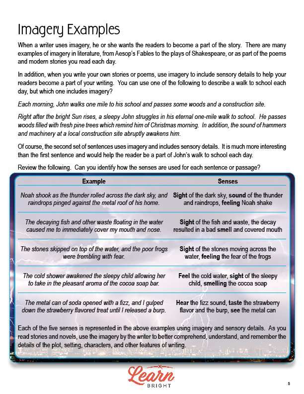 Interpreting and Using Imagery, Free PDF Download Learn Bright