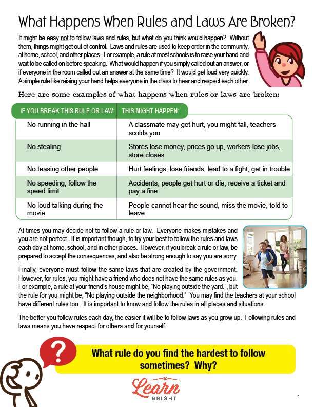 Laws and Rules, Free PDF Download Learn Bright