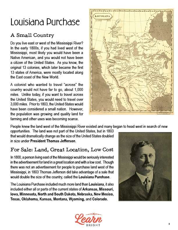 Louisiana Purchase, Free PDF Download Learn Bright