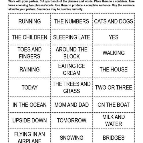 Produce Complete Sentences to Task, Free PDF Download Learn Bright