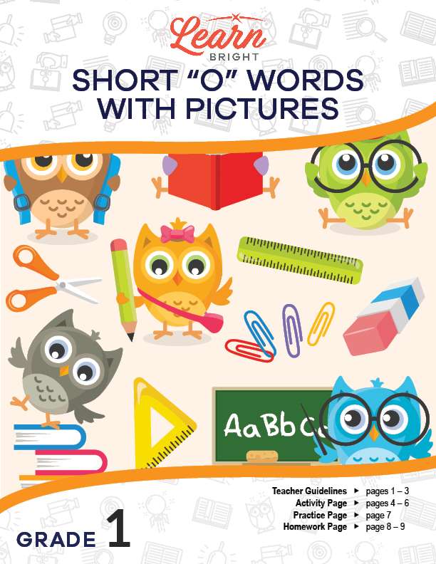 Short /o/ Words with Pictures, Free PDF Download Learn Bright