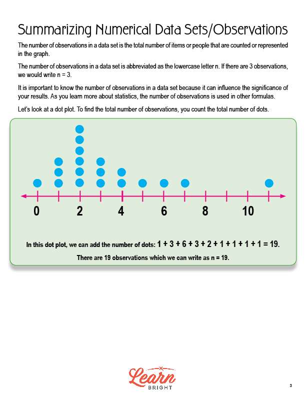 Summarizing Numerical Data Sets, Free PDF Download Learn Bright