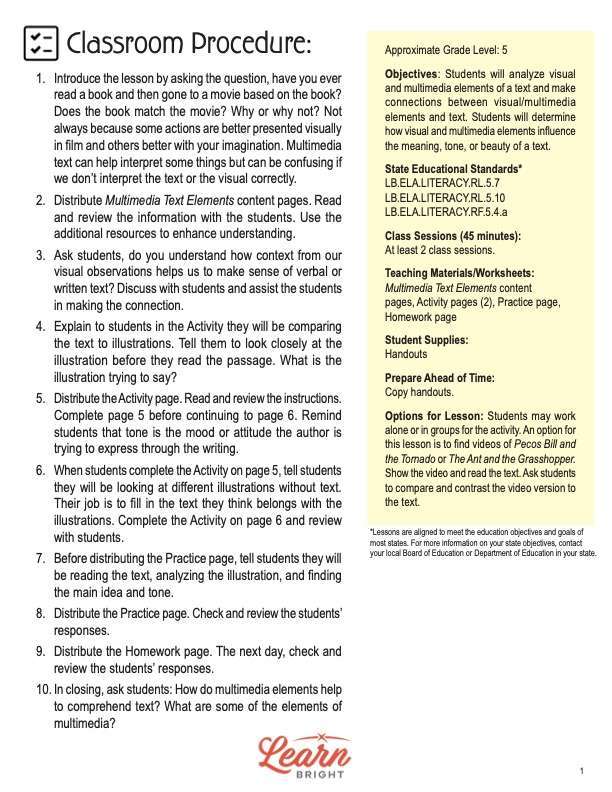 Visual Multimedia Elements and Meaning, Free PDF Download Learn Bright