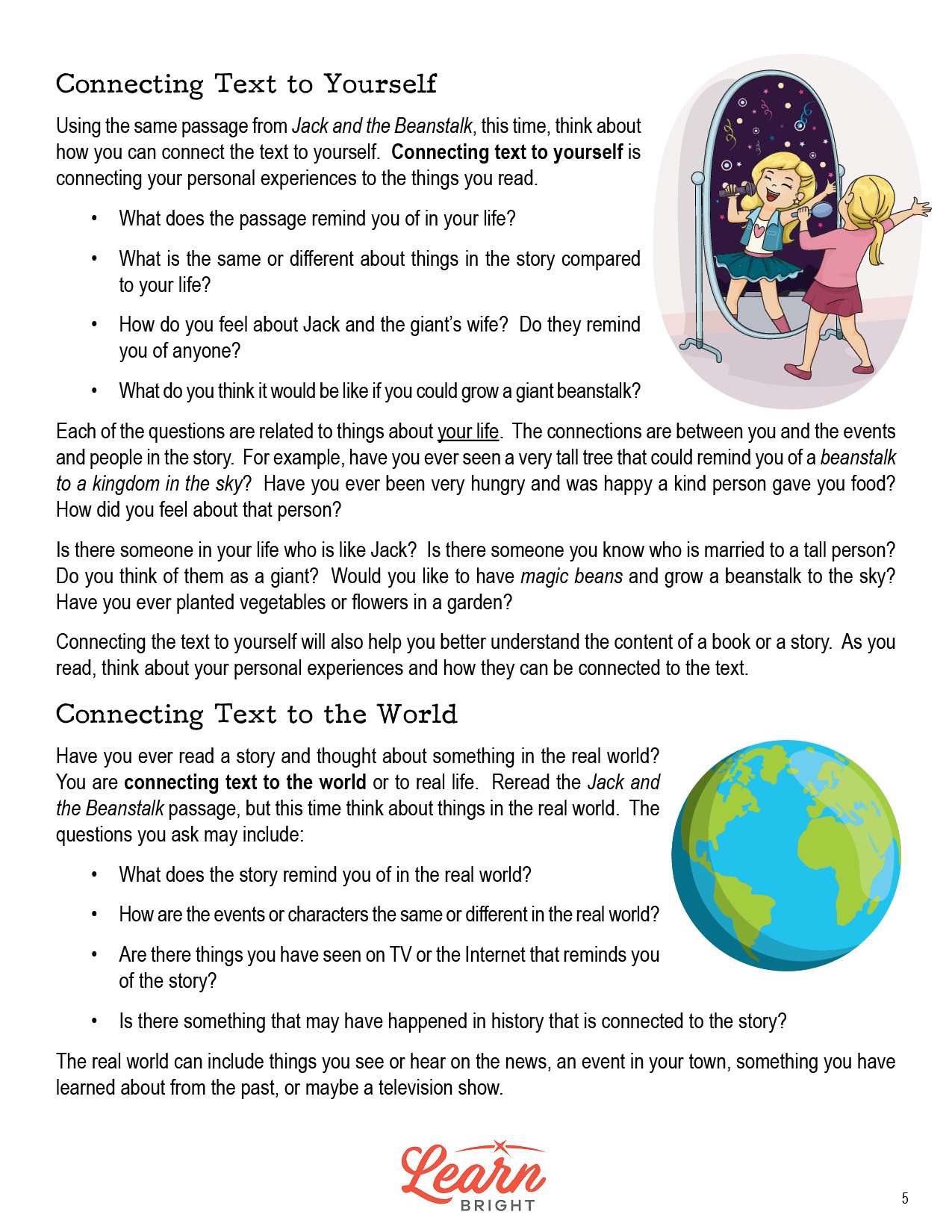 Reading Connections, Free PDF Download Learn Bright