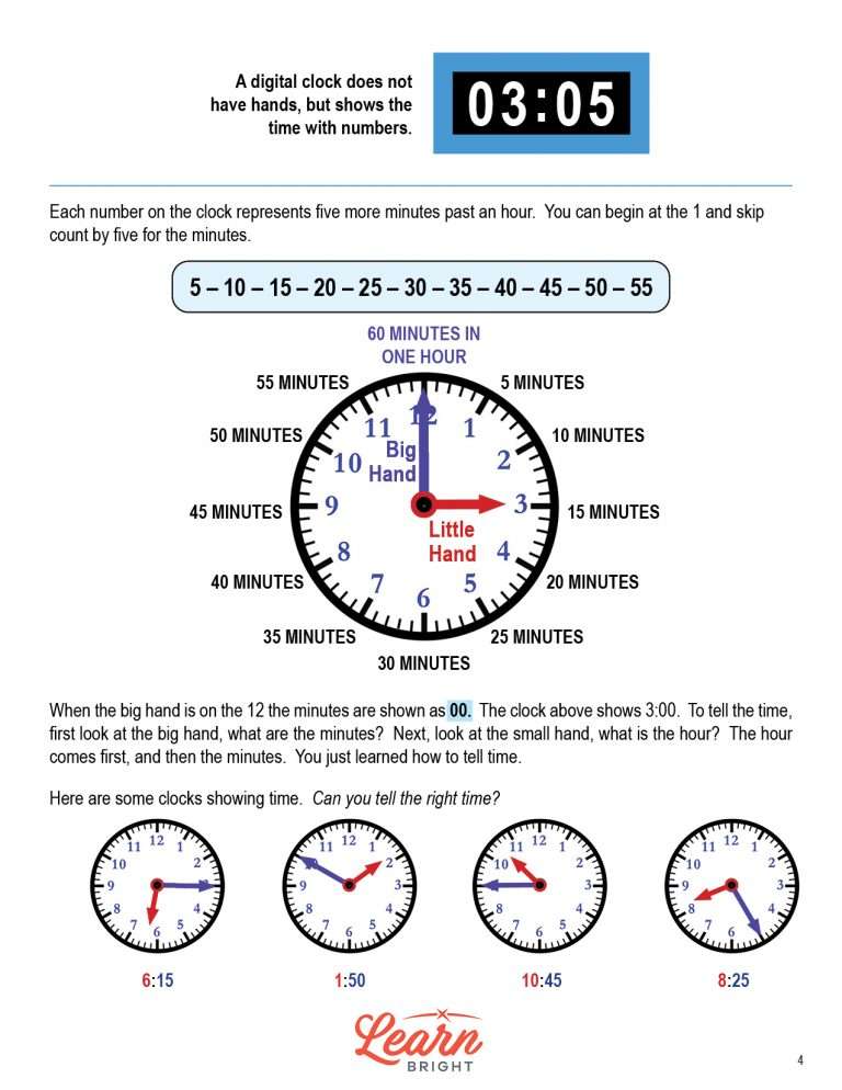 Time, Free PDF Download Learn Bright